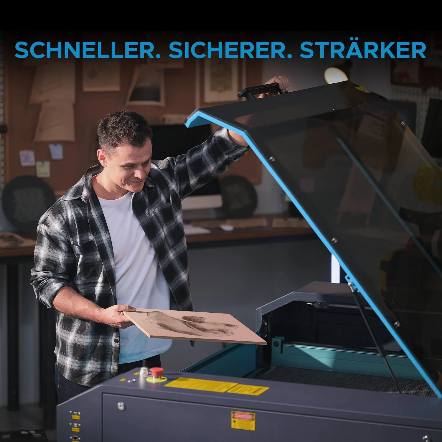 100W CO2 Laser Cutter & Graviermaschine mit 1000x600mm Gravurfläche | Pronto-45 - Image 10