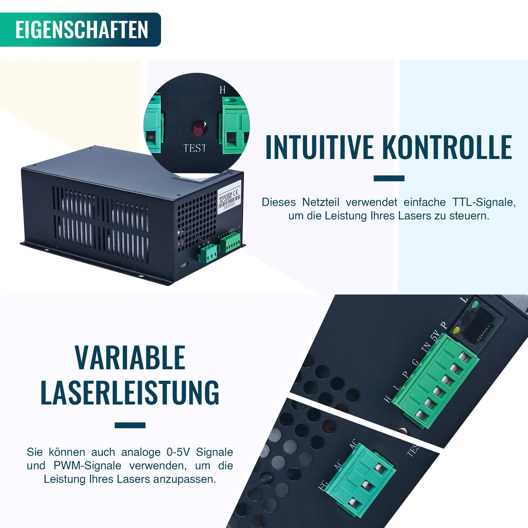 100W Netzteil für CO2 Laser Graviermaschinen und Lasercutter | LN-100 - Image 7