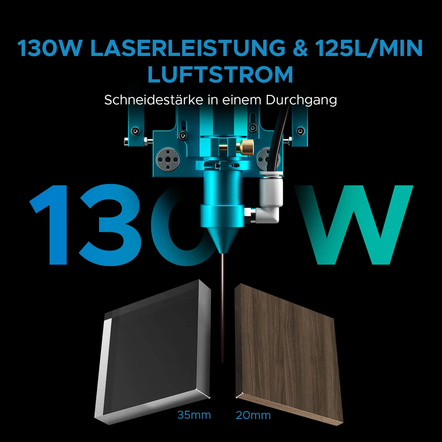 130W CO2 Laser Cutter & Graviermaschine mit 1300x900mm Gravurfläche | Pronto-60 - Image 12
