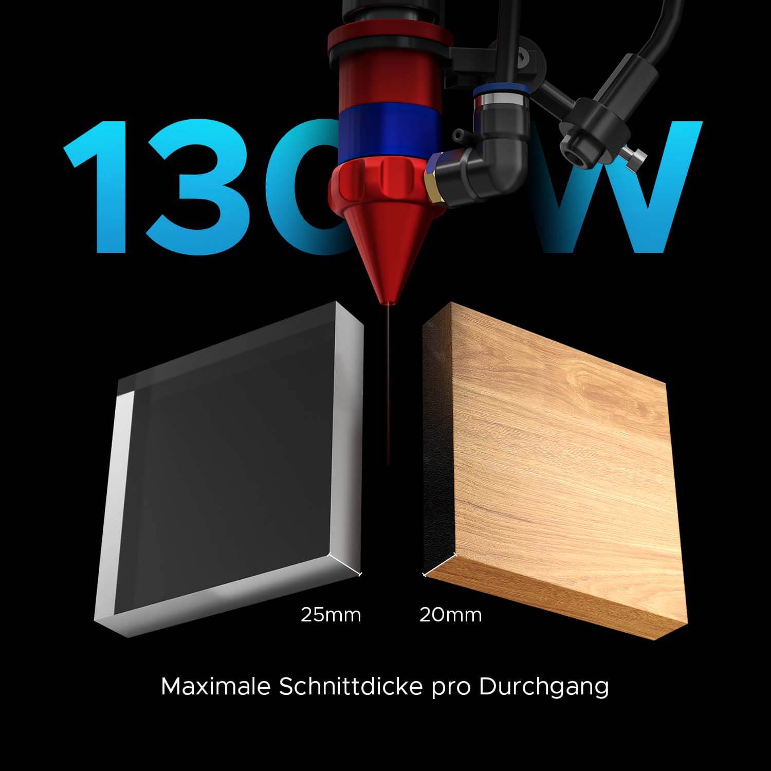 130W CO2 Laser Graviermaschine & Cutter mit 1300x900mm Gravurfläche | Max-1393 - Image 8