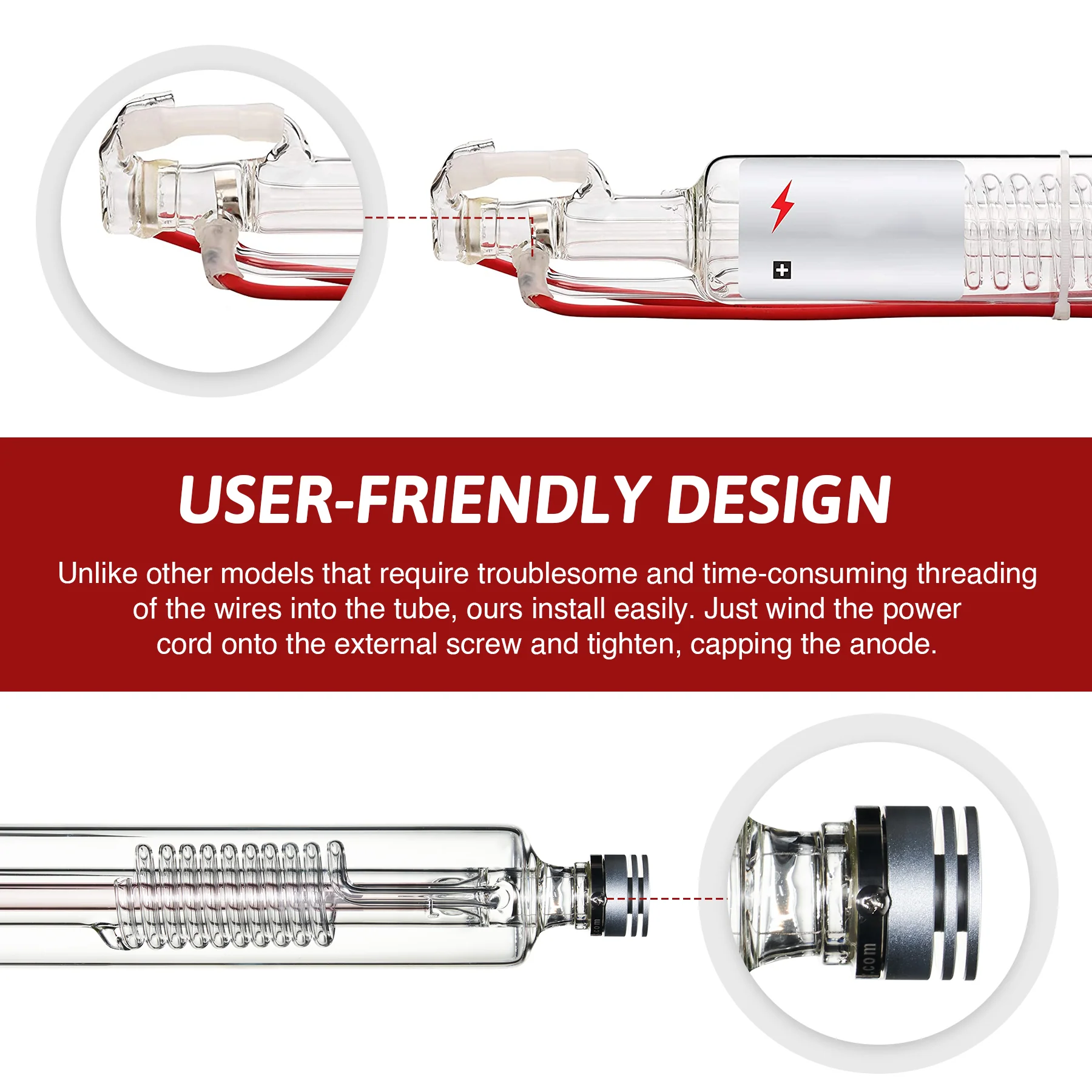 130W CO2 Laserröhre & Laser Tube für Laser Graviermaschinen und Lasercutter | YL-130 - Image 5