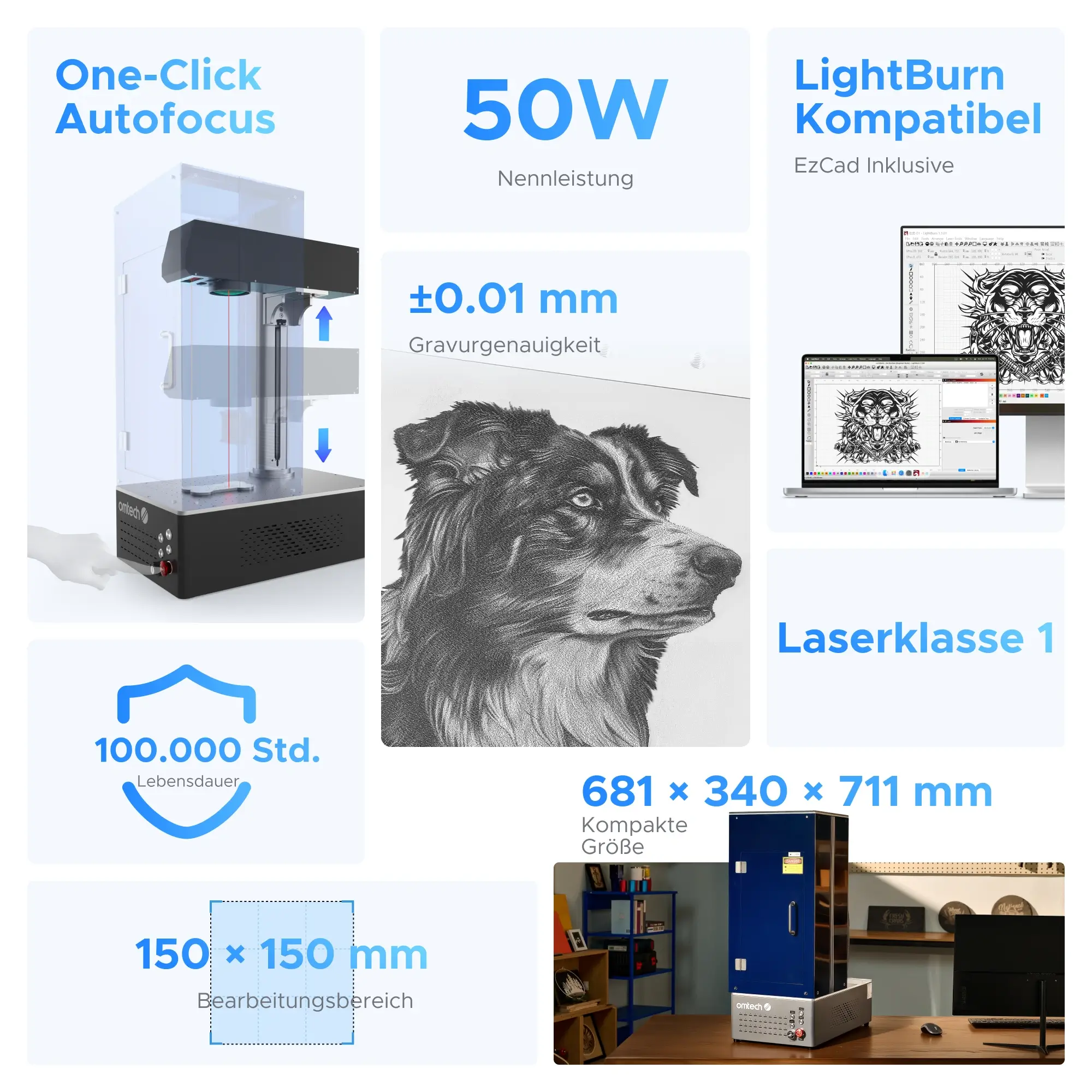 50W Faserlaser Graviermaschine mit Autofokus für Metallgravur | F50C - Image 11