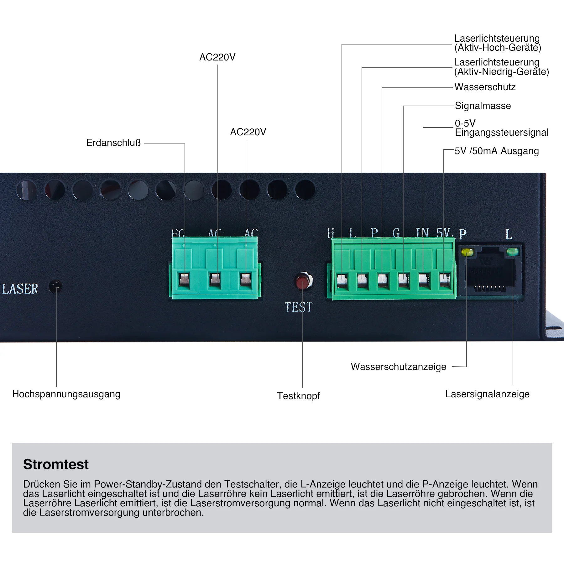 60W CO2-Laser-Netzteil & Stromversorgung | LN-60 - Image 5