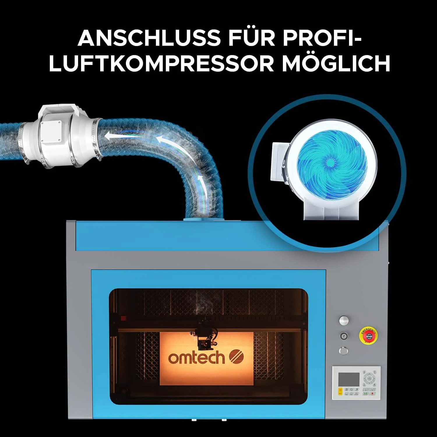 90W Lasercutter & Laser Graviermaschine mit 900x600mm Gravurfläche | Turbo-968 - Image 14