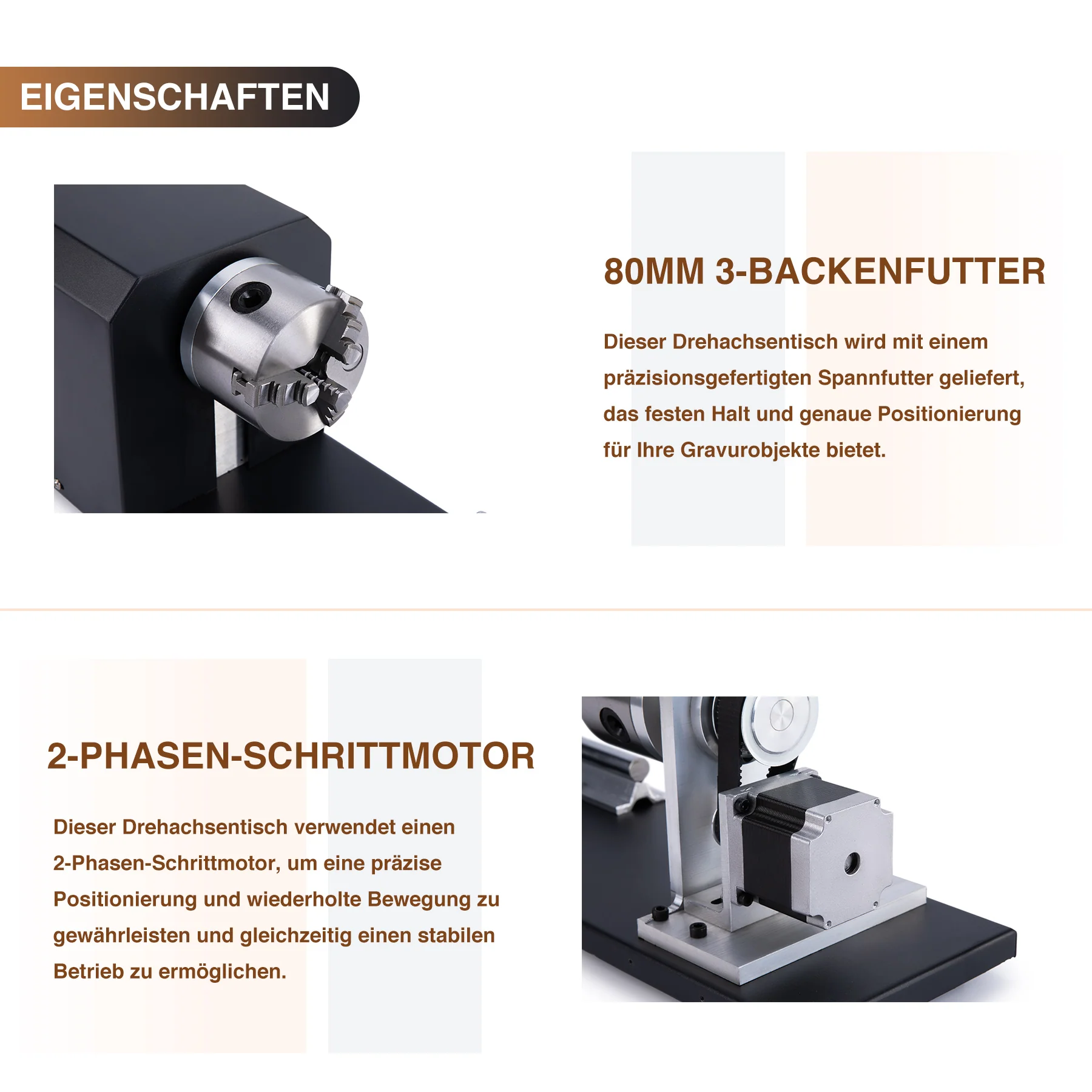 Drehachse & Rotary Axis für CO2 Laser Graviermaschinen und Lasercutter | LRA-KP58 - Image 3