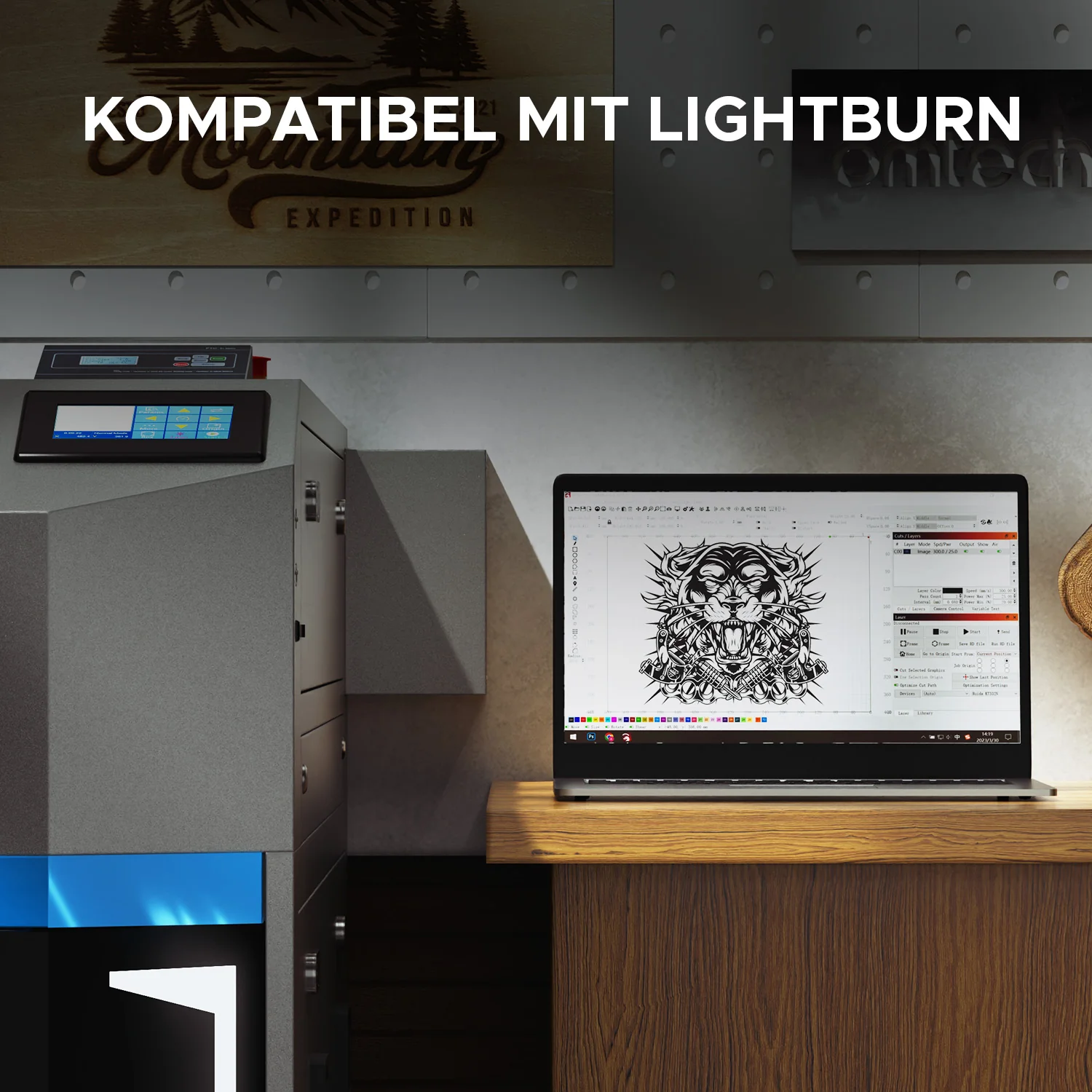 Industrielle CO2 Lasermaschine mit 1200mm/s Gravurgeschwindigkeit und 40mm Holz-Schnitttiefe | Pro 2440 - Image 12